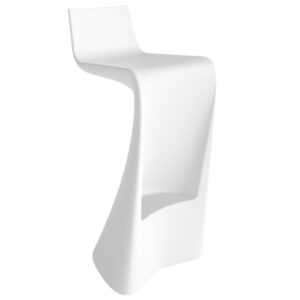 VONDOM Matně bílá plastová barová židle WING 72 cm