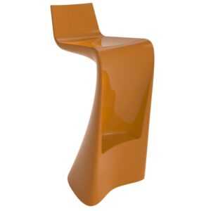 VONDOM Oranžová plastová barová židle WING 72 cm