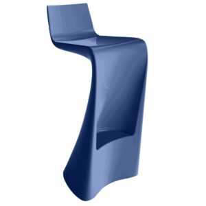 VONDOM Modrá plastová barová židle WING 72 cm