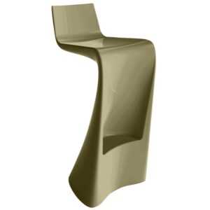 VONDOM Khaki zelená plastová barová židle WING 72 cm