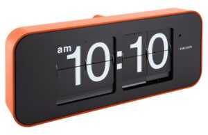 Time for home Oranžové nástěnné hodiny Bold