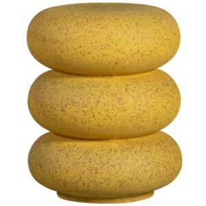 Hoorns Žlutý keramický odkládací stolek Loira 40 cm