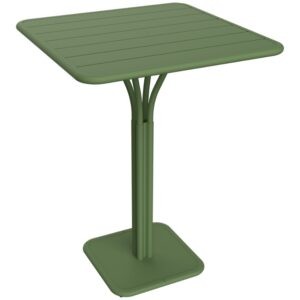 Kaktusově zelený kovový barový stůl Fermob Luxembourg Pedestal 80 x 80 cm