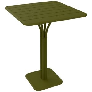 Zelený kovový barový stůl Fermob Luxembourg Pedestal 80 x 80 cm - odstín pesto