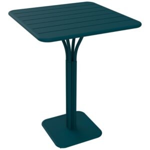 Modrý kovový barový stůl Fermob Luxembourg Pedestal 80 x 80 cm