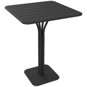 Antracitový kovový barový stůl Fermob Luxembourg Pedestal 80 x 80 cm