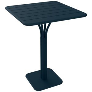 Tmavě modrý kovový barový stůl Fermob Luxembourg Pedestal 80 x 80 cm