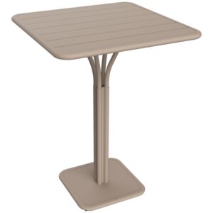Muškátově šedý kovový barový stůl Fermob Luxembourg Pedestal 80 x 80 cm