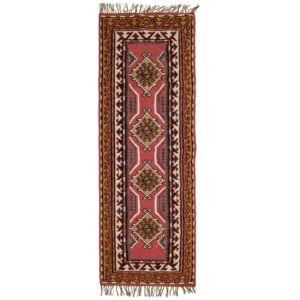Červený vlněný koberec Bloomingville Arsam 75 x 245 cm